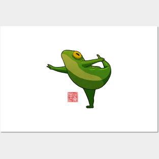 yoga frog dancer Posters and Art